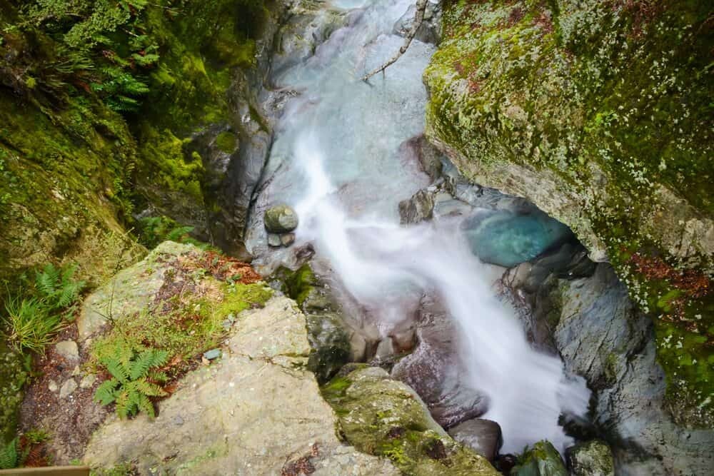 The Bridal Veil Falls, part of the amazing scenery along the Routeburn Track.