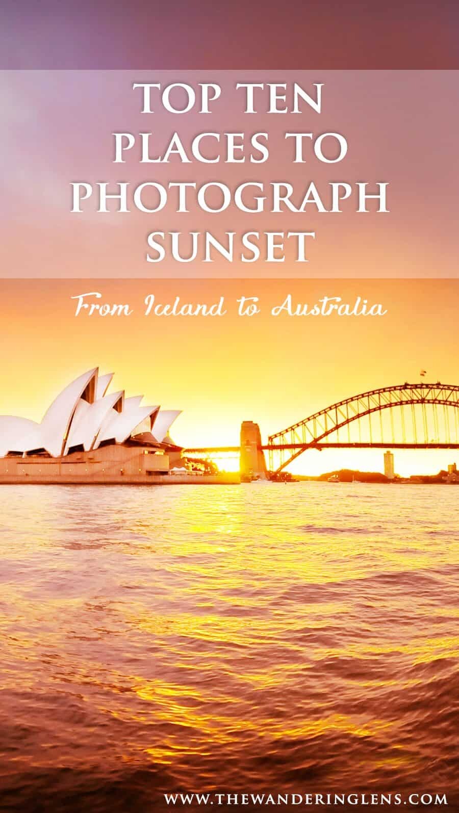 Places to photograph sunset around the world