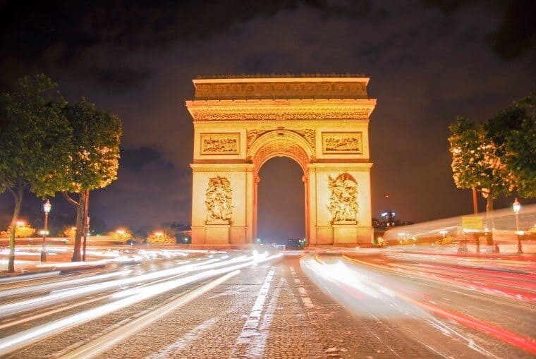 Arc de Triomphe and The Champs Elysees