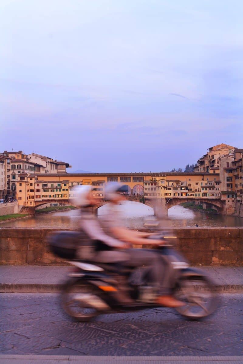 This shot was taken by balancing the camera on a bridge in Florence. www.thewanderinglens.com
