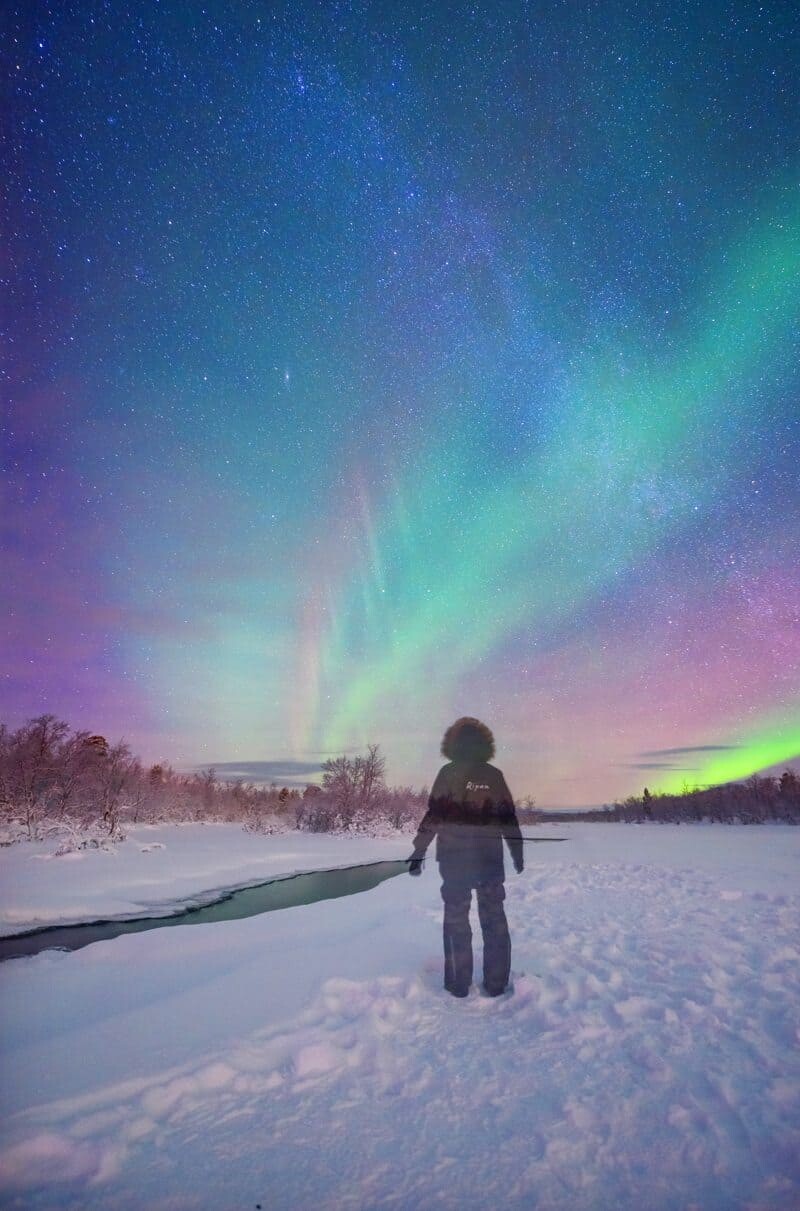 Photographing the Northern Lights - Settings: ISO 1600, f/2.8, 30 second exposure.