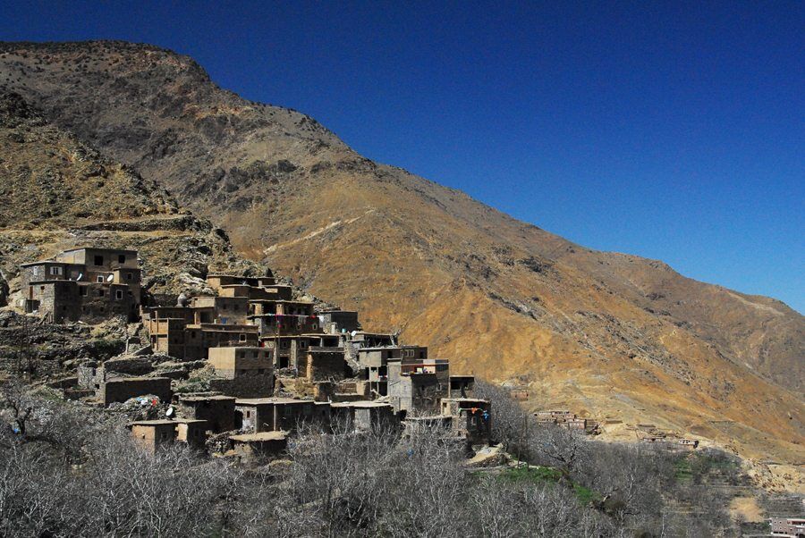 April 2007: A village in the Atlas Mountains of Morocco.