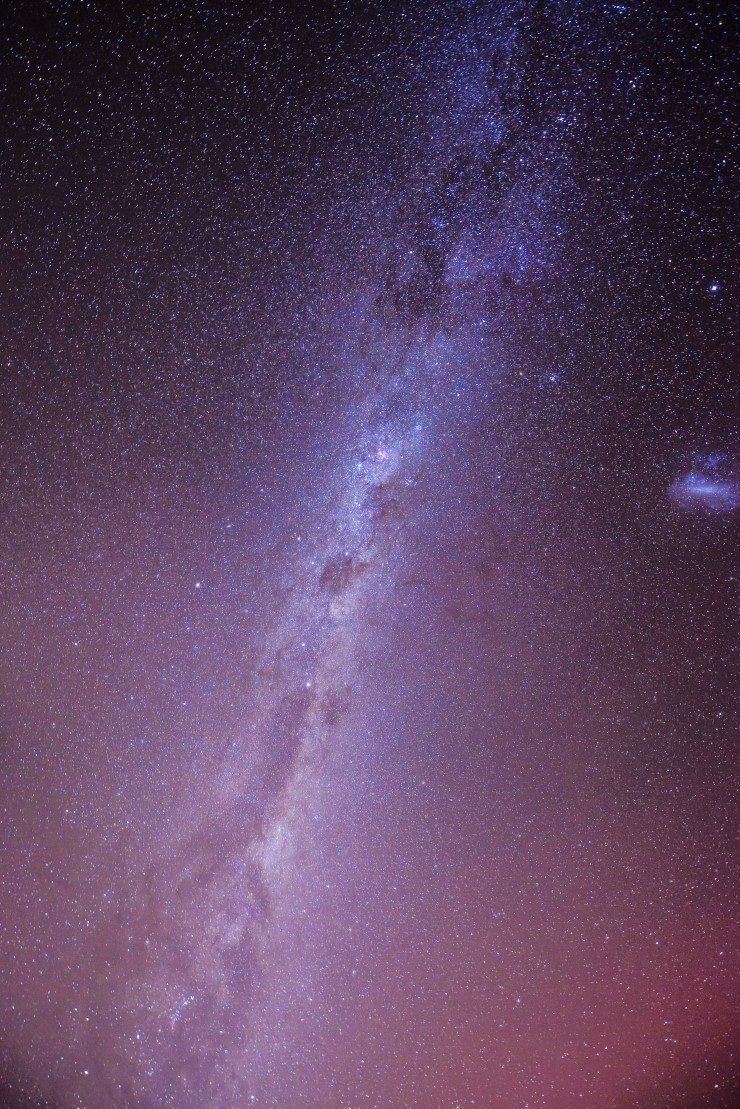 The Milky Way twinkling over Lake Wanaka.
