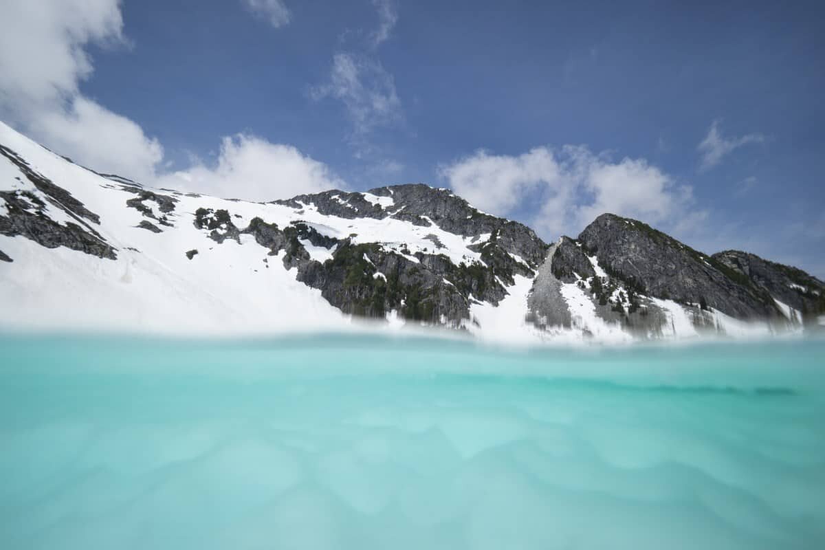 Canada adventure kayaking blue glacial lake streams in British Columbia