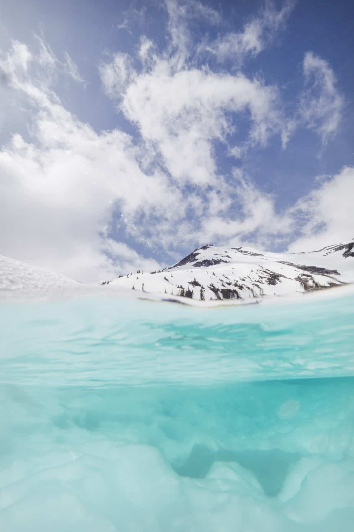 Canada adventure kayaking blue glacial lake streams in British Columbia