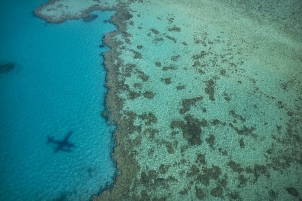 Air Whitsunday seaplane and the Great Barrier Reef, Whitsundays of Queensland, Australia