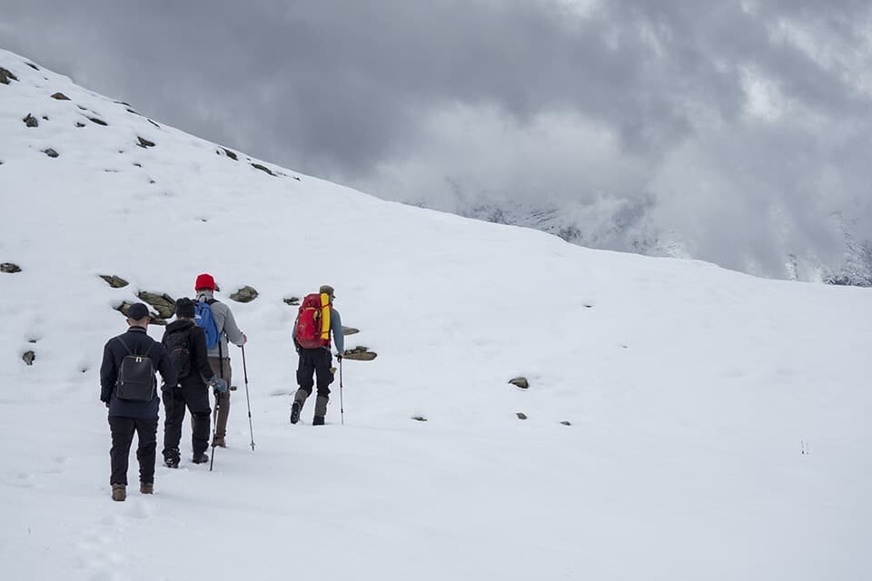 Hiking from Purcell Mountain Lodge, Golden, British Columbia.