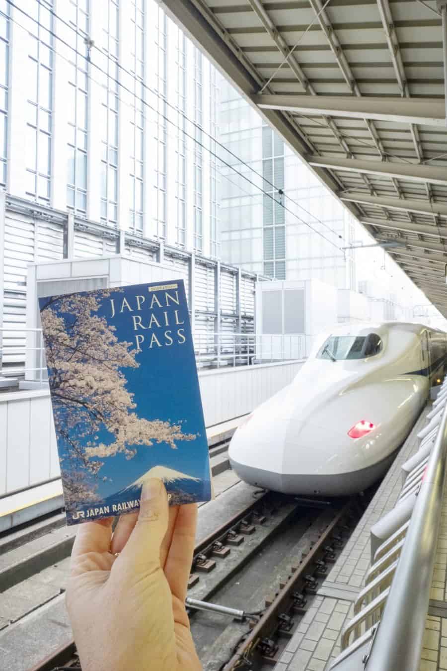 JR Rail Pass and Train at Tokyo Station