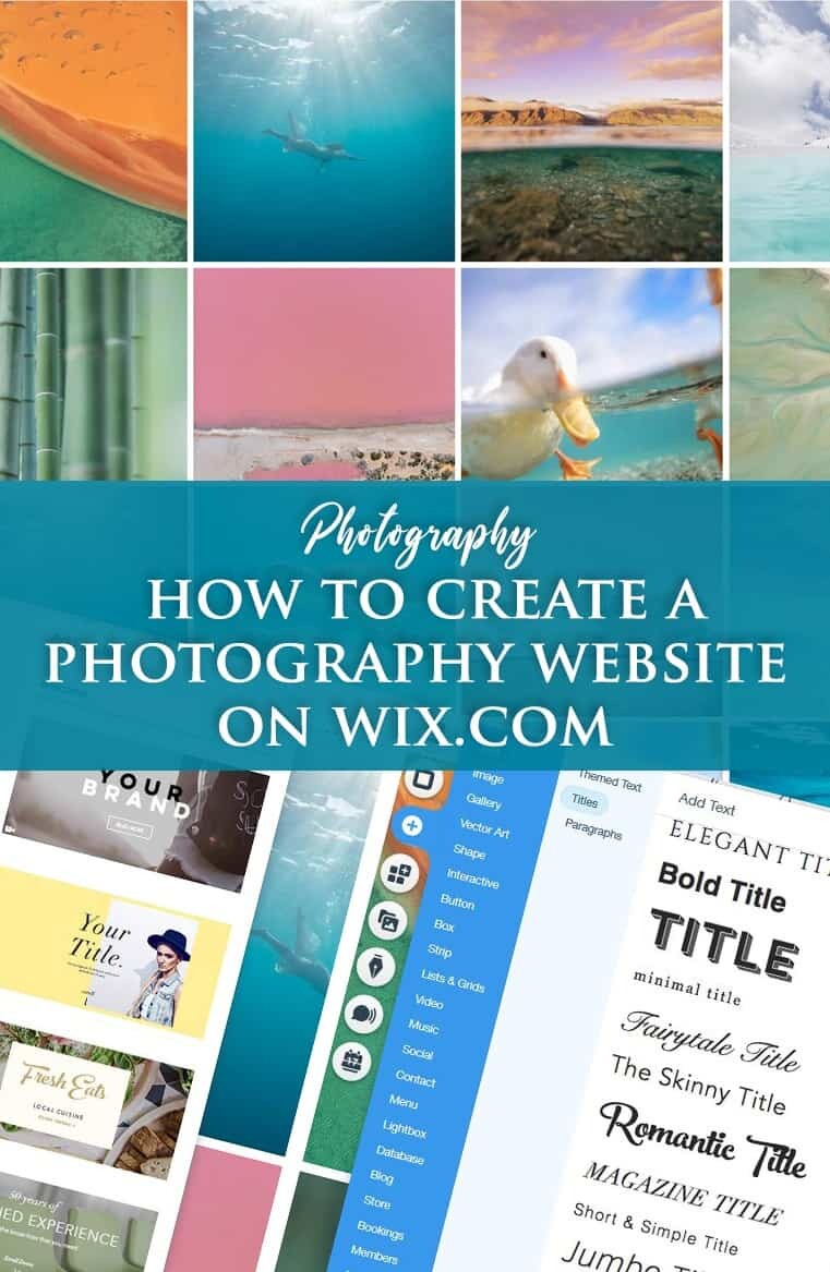 How to make a photography website with wix