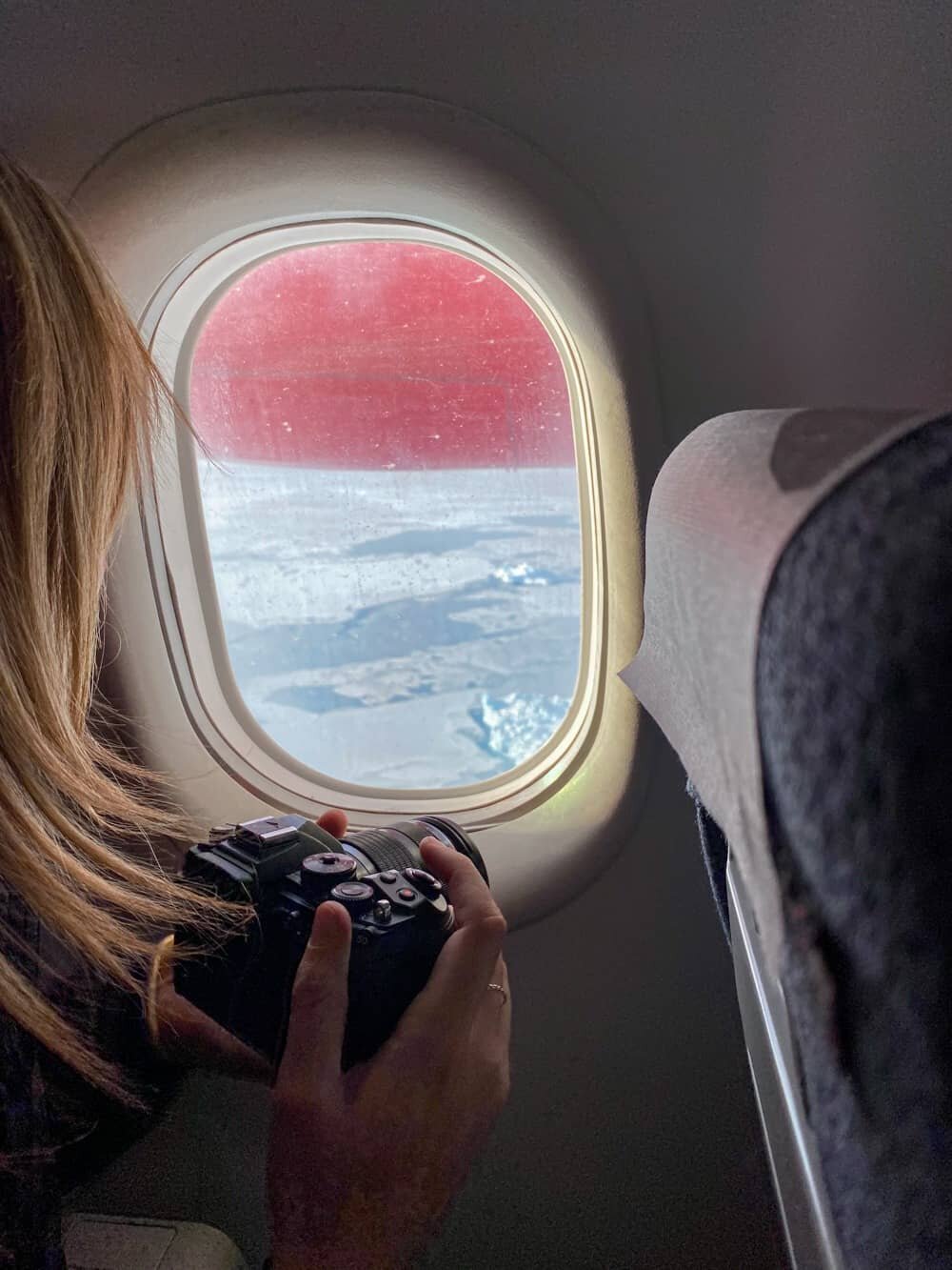 Flight to Greenland - Flying over the Greenland Ice Cap