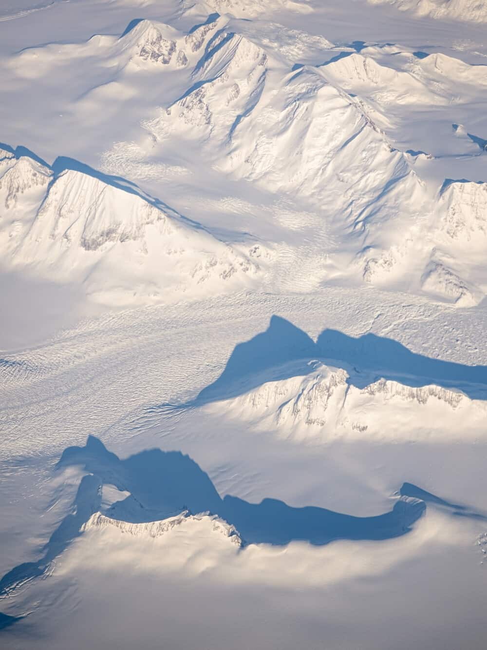 Flight to Greenland - Flying over the Greenland Ice Cap