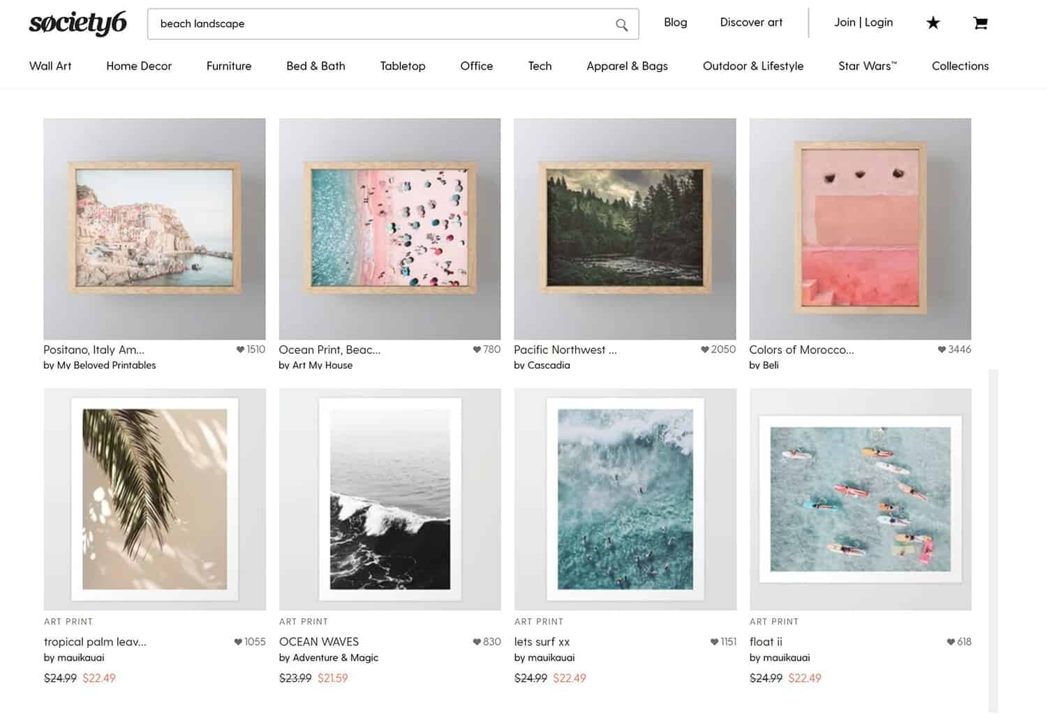 Sell Photos Online via Society6