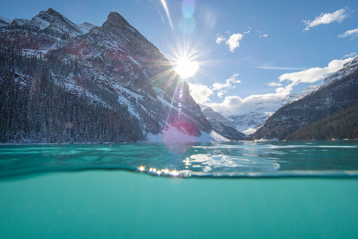 Photographing from a Canoe on Lake Louise, Canada