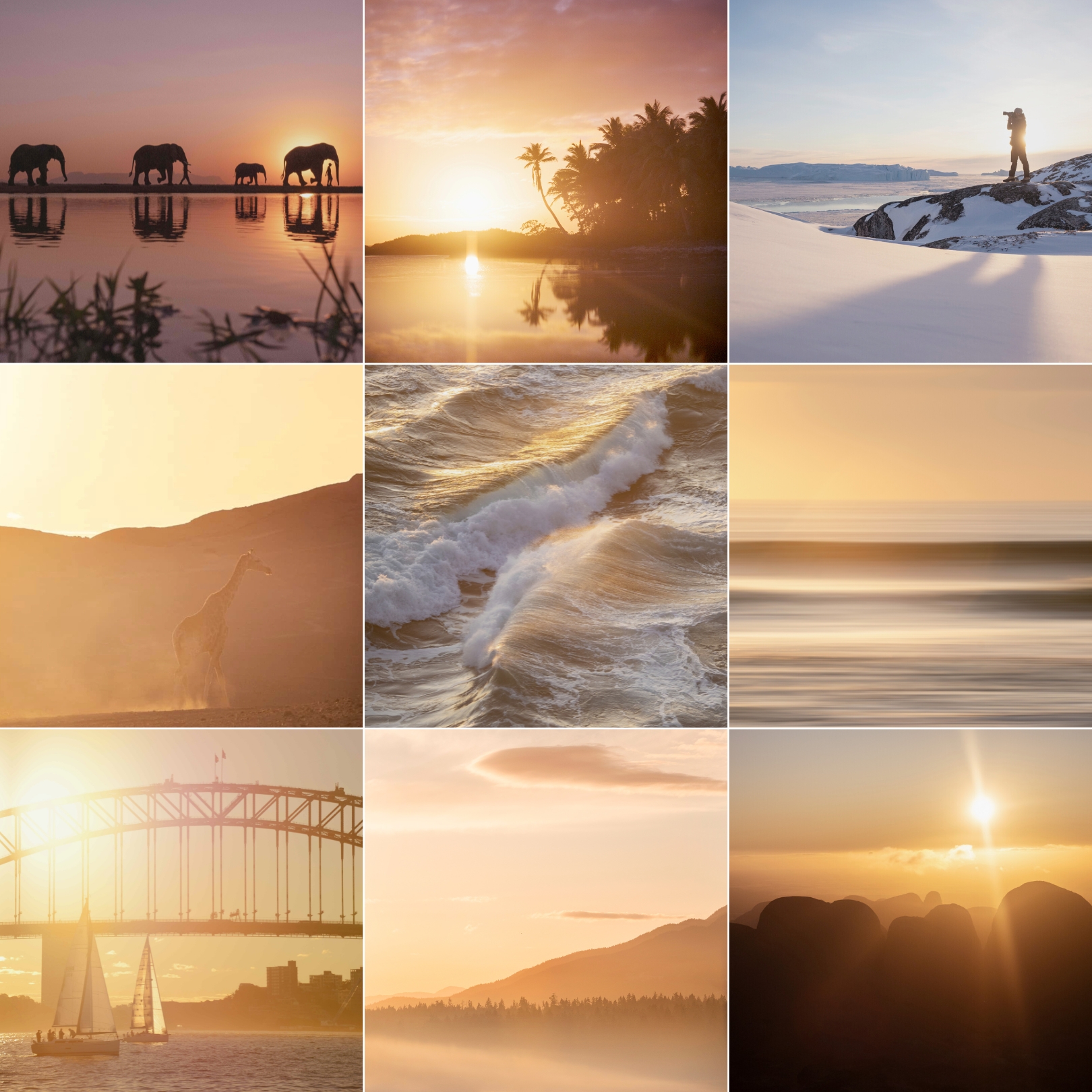 Golden hour photography samples and beautiful sunrise and sunset photos