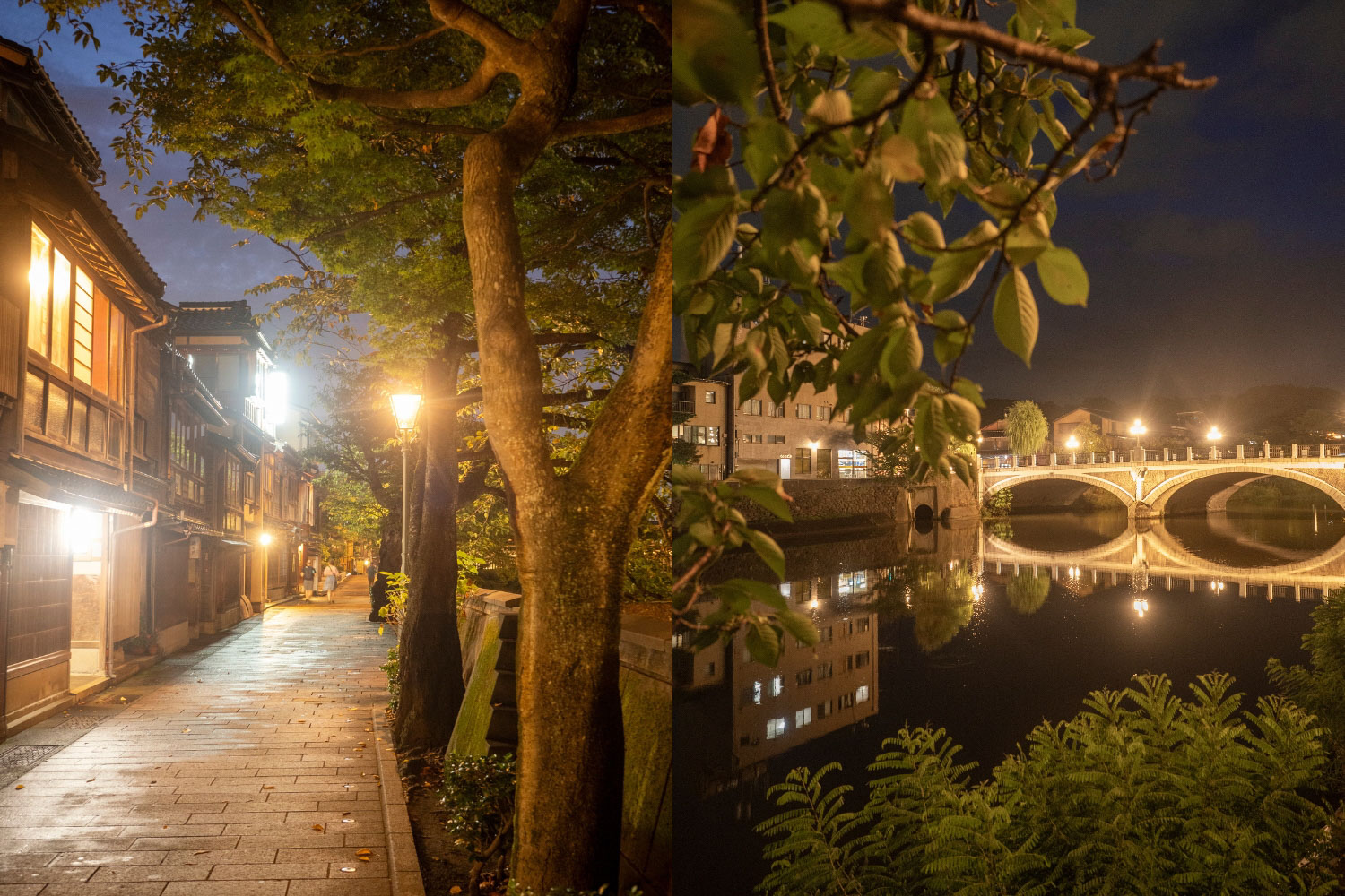 Along the banks of the Asanogawa River in Kanazawa